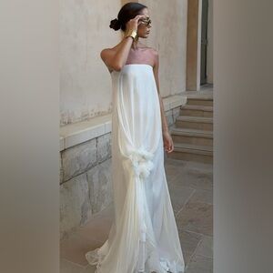 NWT Rat & Boa White Buttoned Dress